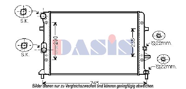 AKS DASIS Radiators, Motora dzesēšanas sistēma 040019N